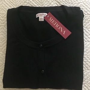 Black cardigan sweater